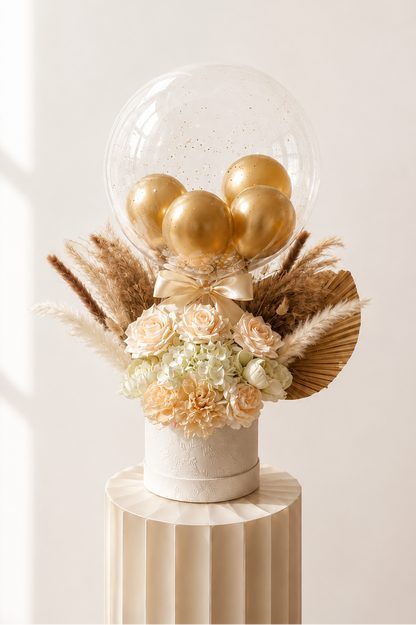 Personalised Luxury Dried Flowers Balloon Gift Box
