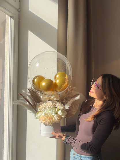 Personalised Luxury Dried Flowers Balloon Gift Box