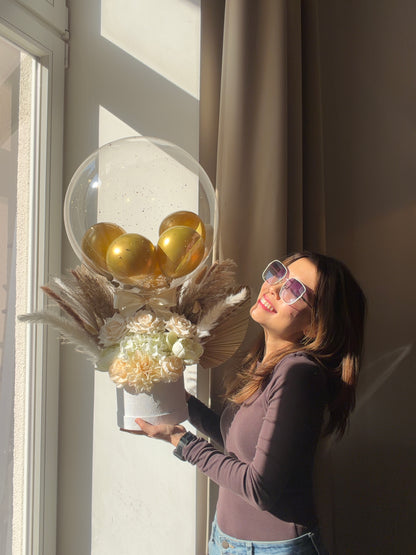 Personalised Luxury Dried Flowers Balloon Gift Box