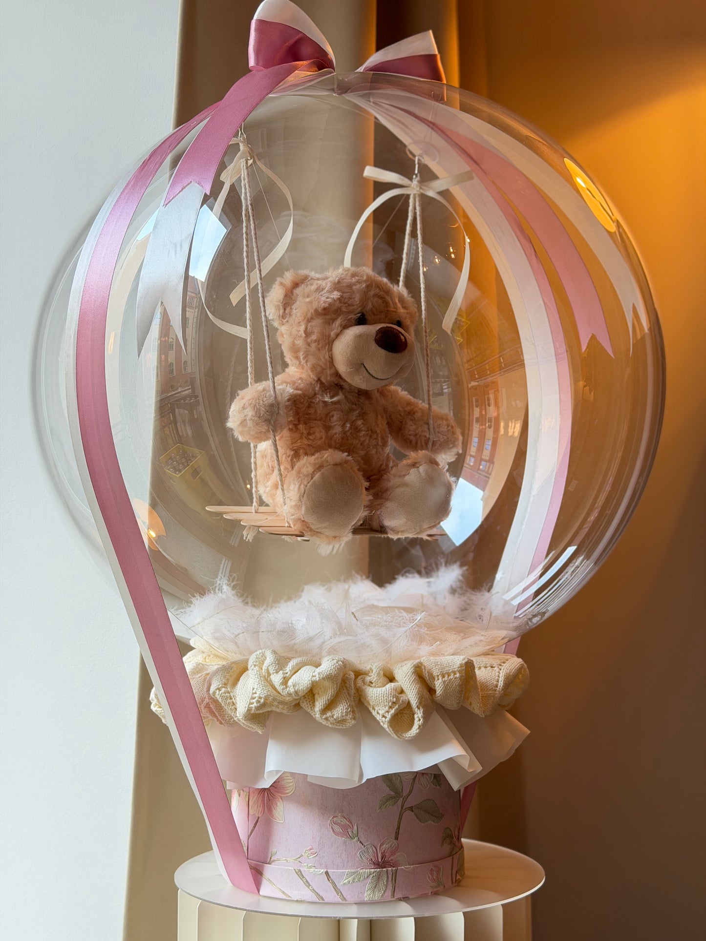 Teddy Bear On Swing Balloon Gift