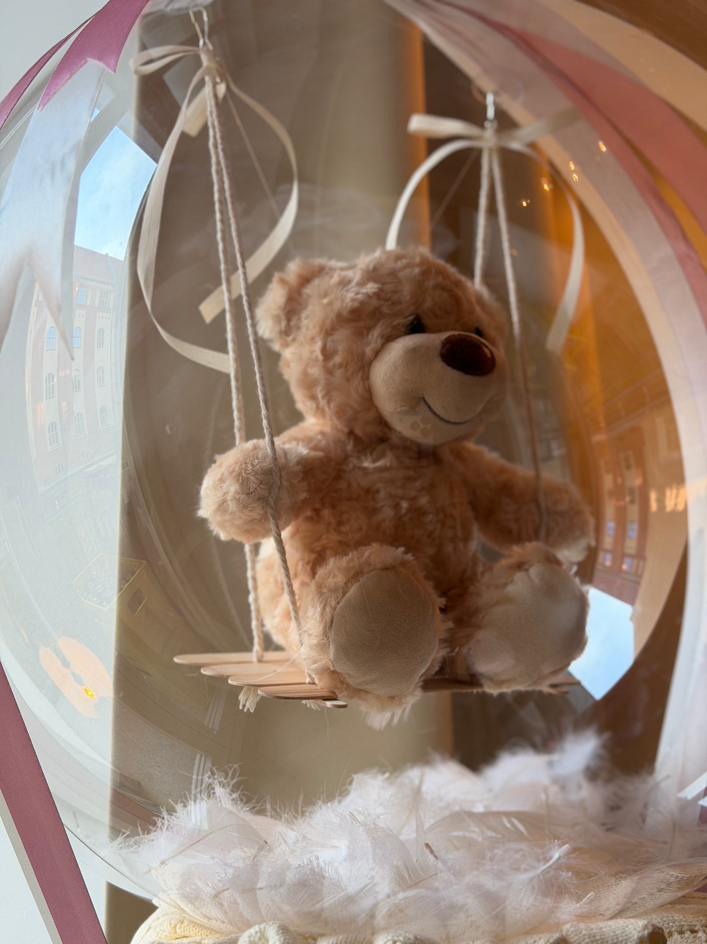 Teddy Bear On Swing Balloon Gift